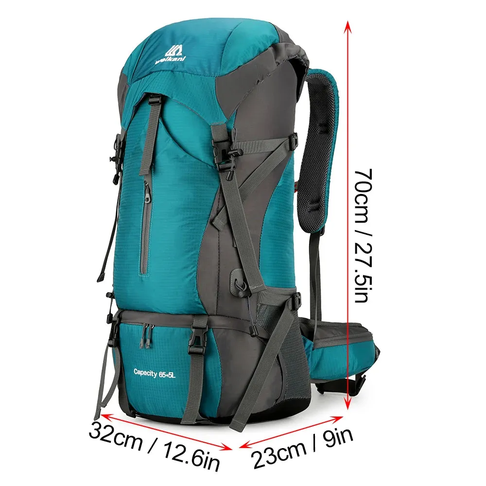 Hiking Backpack 70L Waterproof & Lightweight | Free Rain Cover