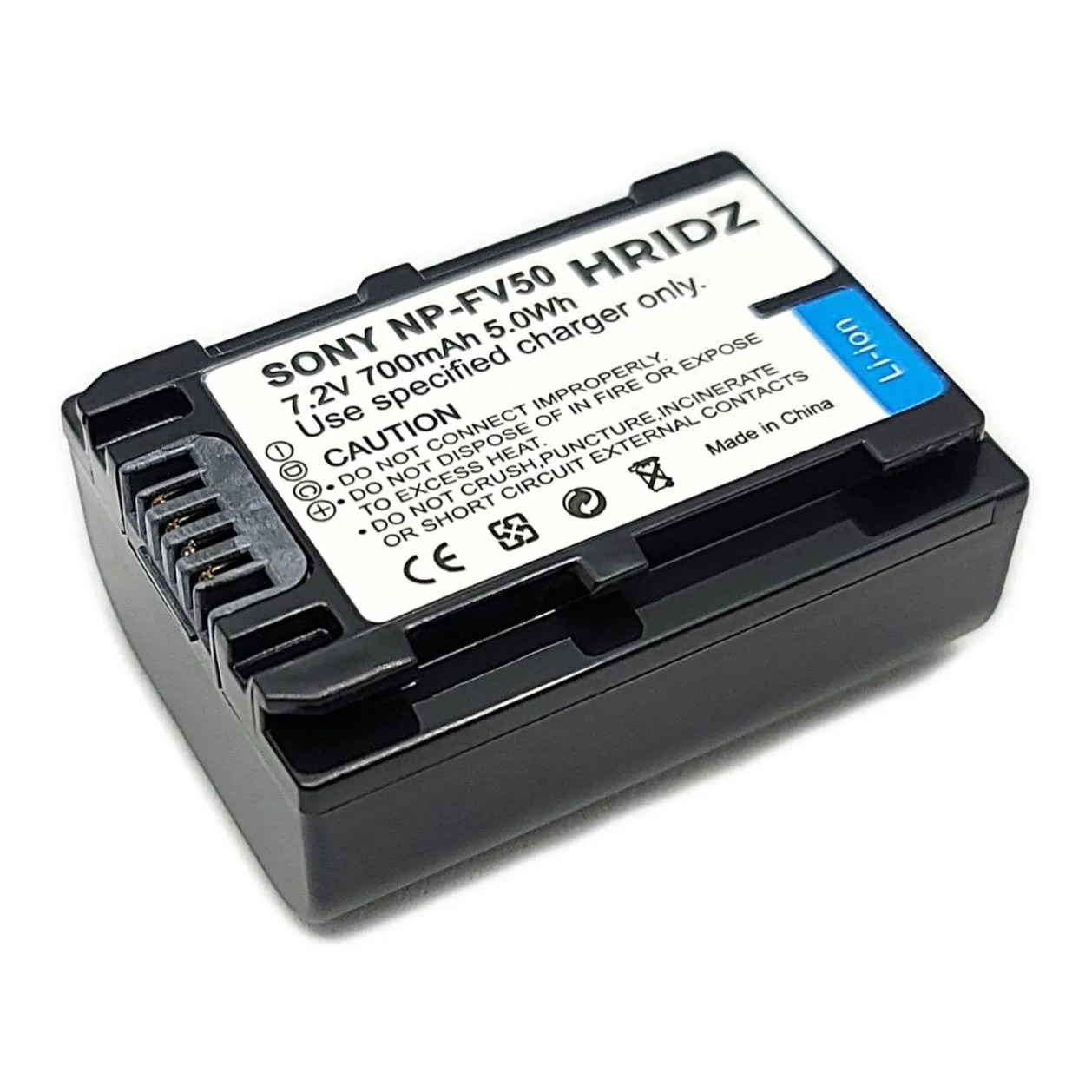 Hridz NP-FV50 Battery & Charger Pack for Sony FV50 FV60 FV70 HDR-XR150 XR160 XR260V XR350 XR550