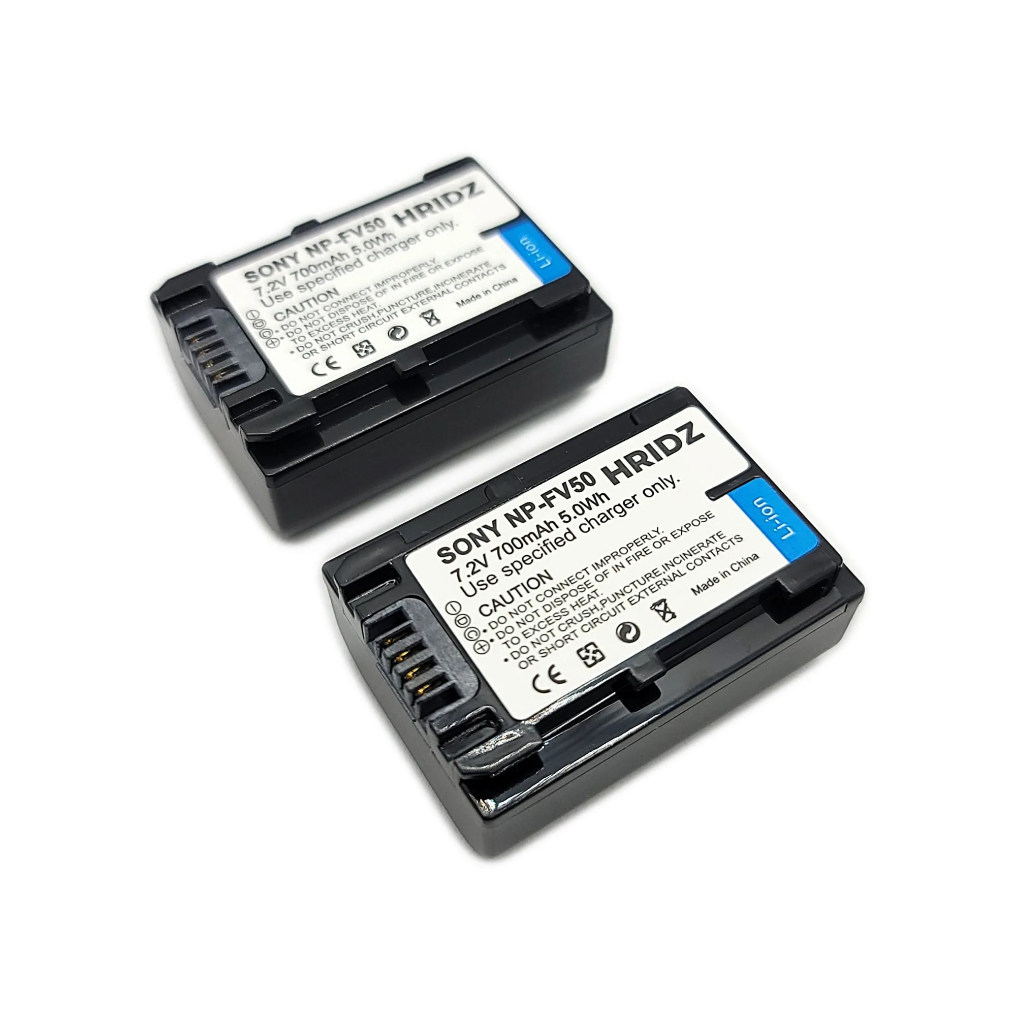 Hridz NP-FV50 Battery & Charger Pack for Sony FV50 FV60 FV70 HDR-XR150 XR160 XR260V XR350 XR550