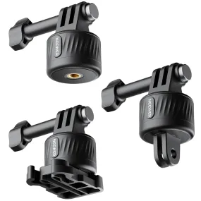 NEEWER GP-21 Magnetic Quick Release Tripod Mount Adapter Set Compatible with GoPro Hero