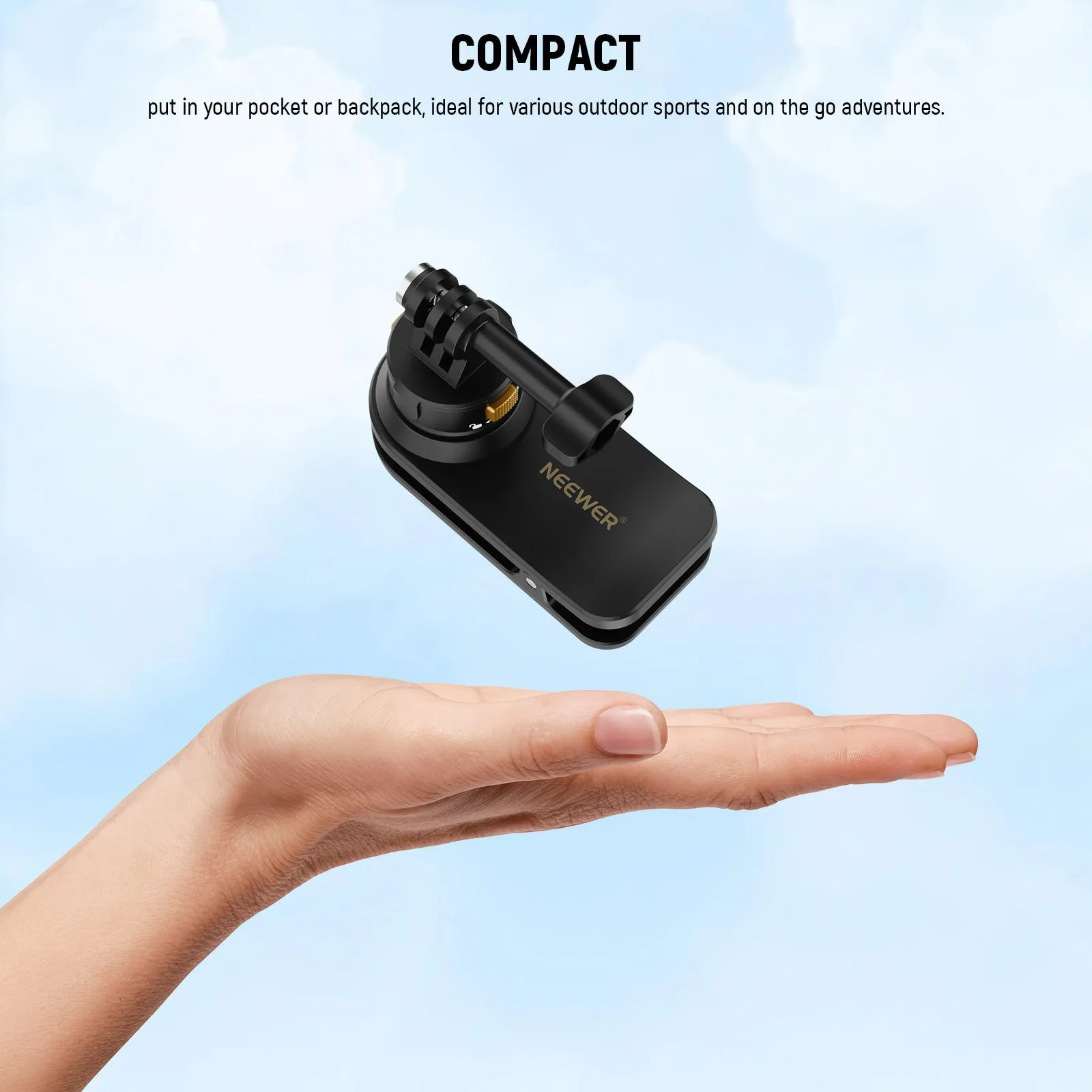 NEEWER GP22 Magnetic Backpack Strap Clip Mount for Action Camera