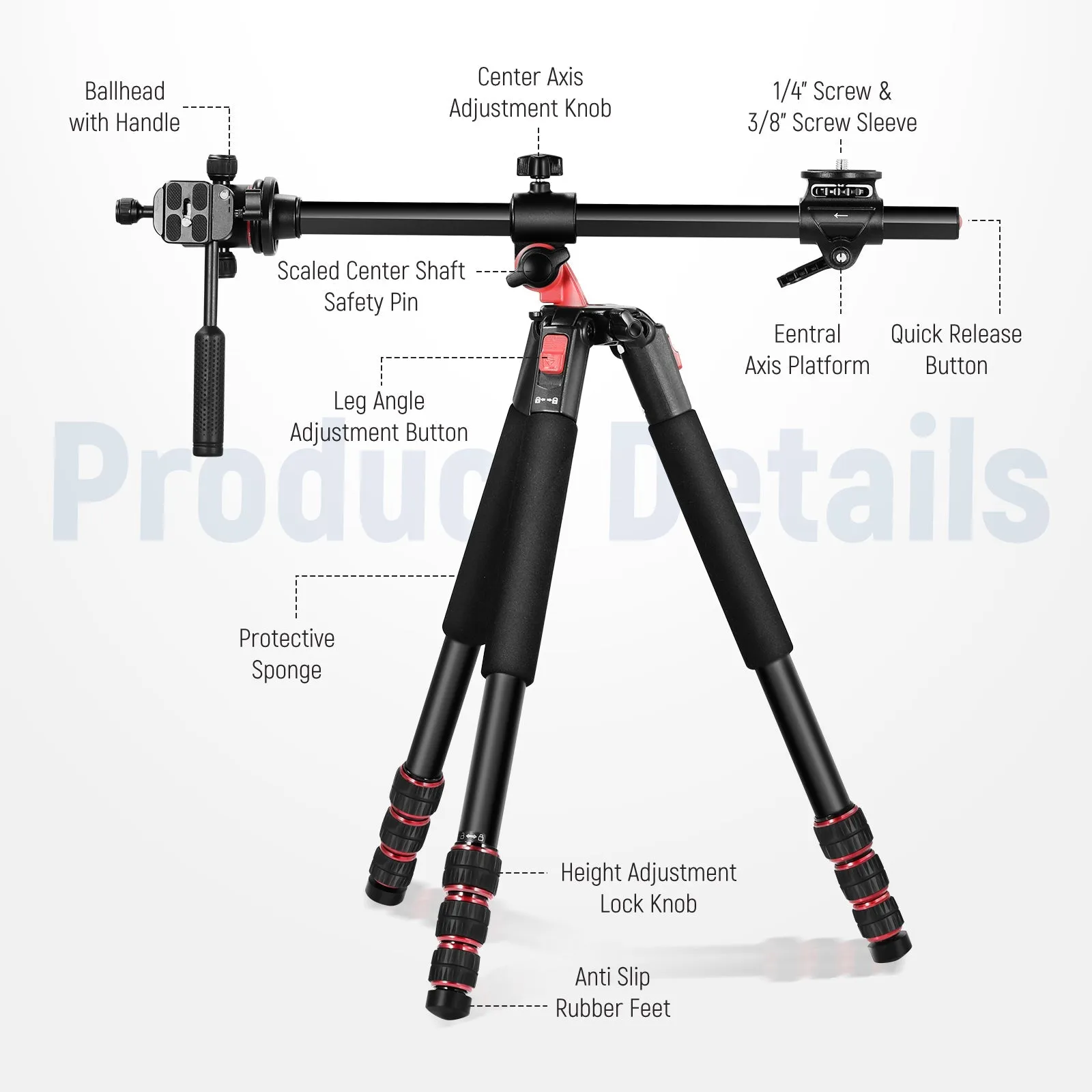 NEEWER TP27 73.6" Horizontal Tripod