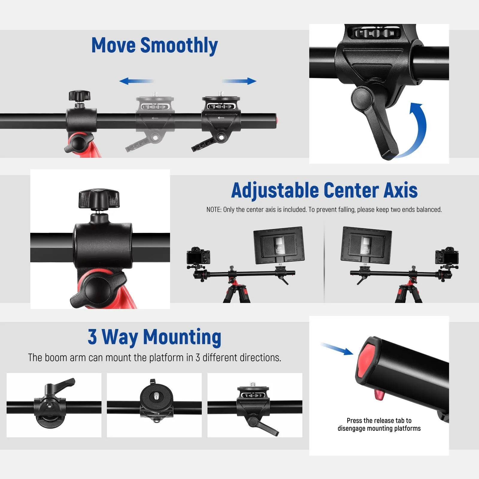 NEEWER TP27 73.6" Horizontal Tripod