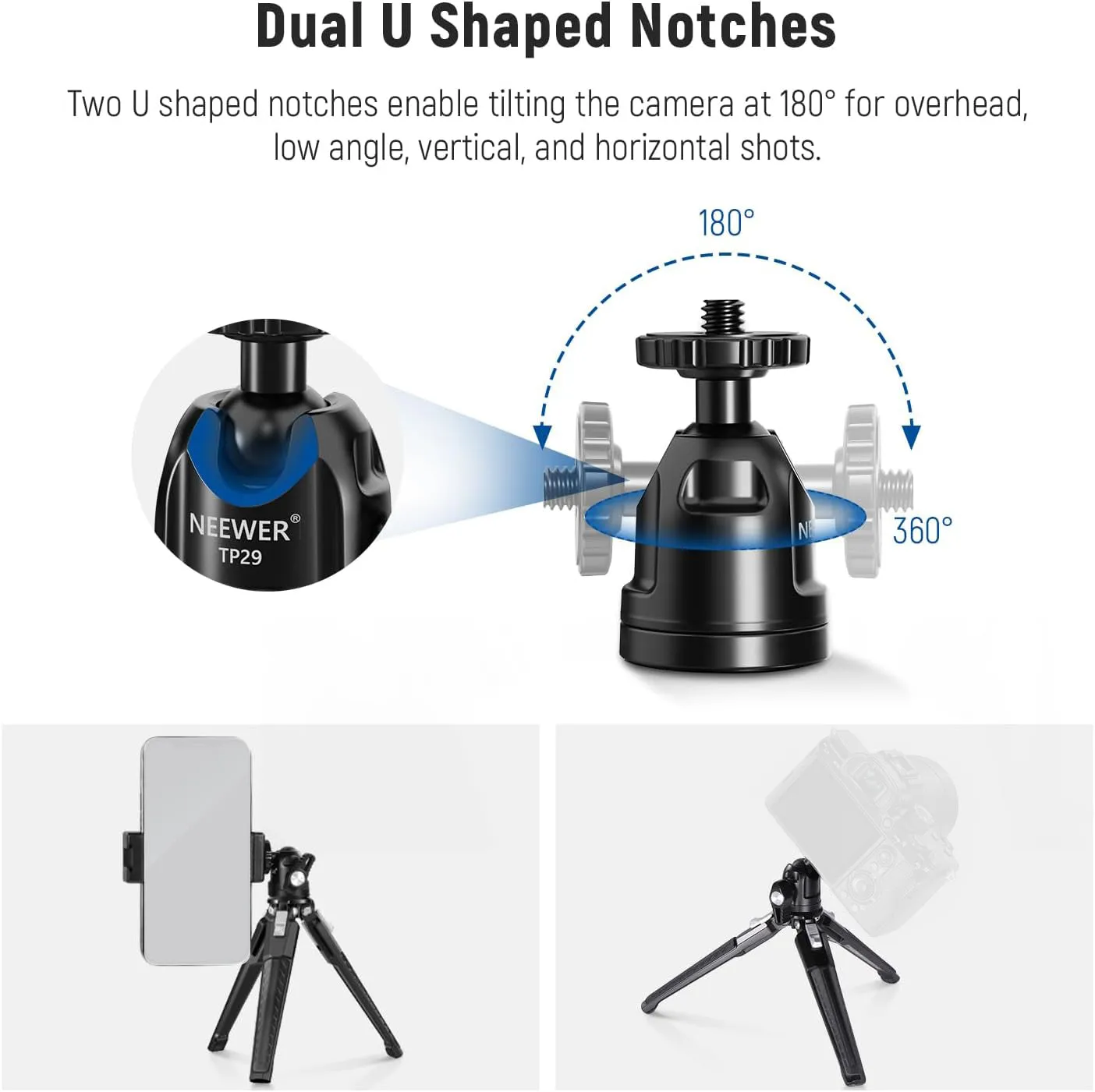 NEEWER TP29 Metal Tabletop Mini Tripod