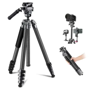 NEEWER TP65 65"/165cm Carbon Fiber Video Tripod