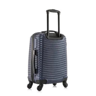 NEW - DUKAP Adly Lightweight Hardside Carry On Spinner Suitcase - Dark Blue