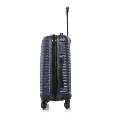 NEW - DUKAP Adly Lightweight Hardside Carry On Spinner Suitcase - Dark Blue