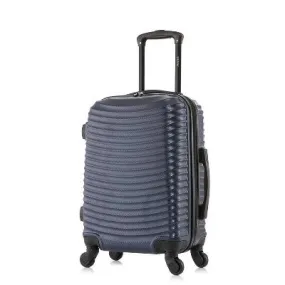 NEW - DUKAP Adly Lightweight Hardside Carry On Spinner Suitcase - Dark Blue