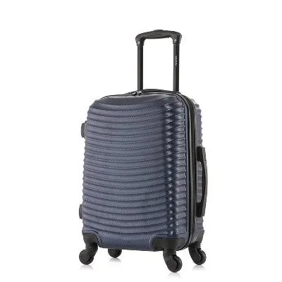 NEW - DUKAP Adly Lightweight Hardside Carry On Spinner Suitcase - Dark Blue