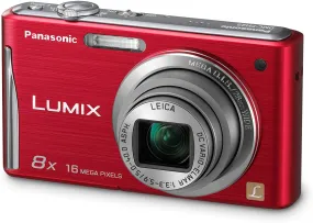 Panasonic Lumix DMC-FH25 Digital Camera with 8x Wide Angle Image Stabilized Zoom 2.7 inch LCD (Red)