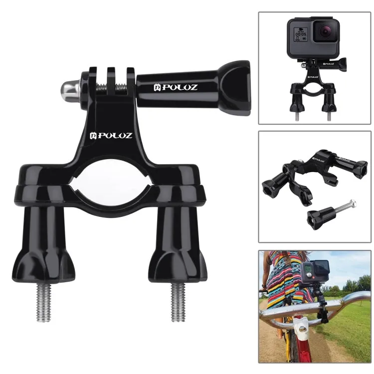 PULUZ 24 in 1 Bike Mount Accessories Combo Kits with EVA Case (Wrist Strap   Helmet Strap   Extension Arm   Quick Release Buckles   Surface Mounts   Adhesive Stickers   Tripod Adapter   Storage Bag    ...  for GoPro, Insta360, DJI and Other Action Cameras