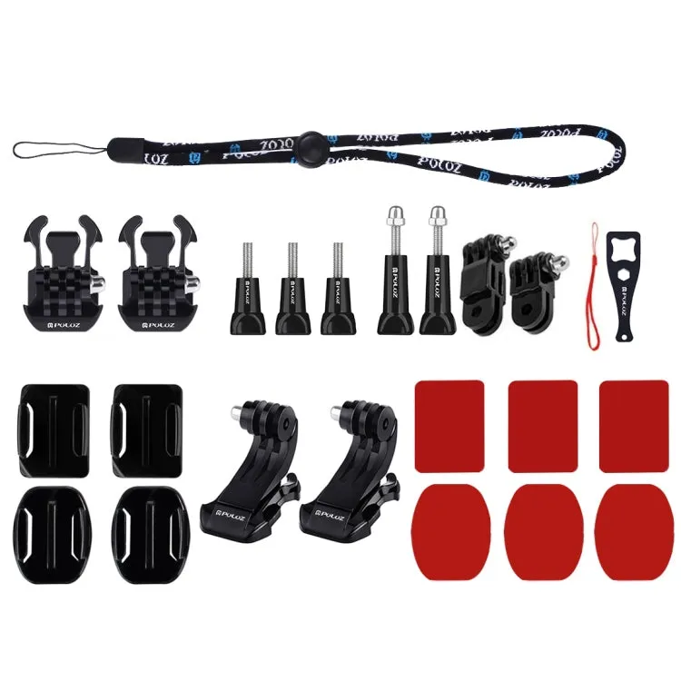 PULUZ 43 in 1 Accessories Total Ultimate Combo Kits for DJI Osmo Pocket with EVA Case (Chest Strap   Wrist Strap   Suction Cup Mount   3-Way Pivot Arms   J-Hook Buckle   Grip Tripod Mount   Surface Mo ... orage Bag   Rec-mounts   Handlebar Mount   Wrench)