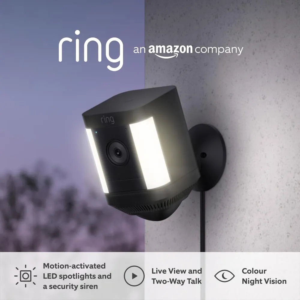 Ring Spotlight Cam Plus Plug-In Black | B09K1S7P4B