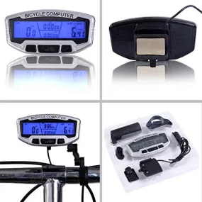 Safstar LCD Bicycle Bike Cycling Computer Odometer Speedometer Velometer With Backlight