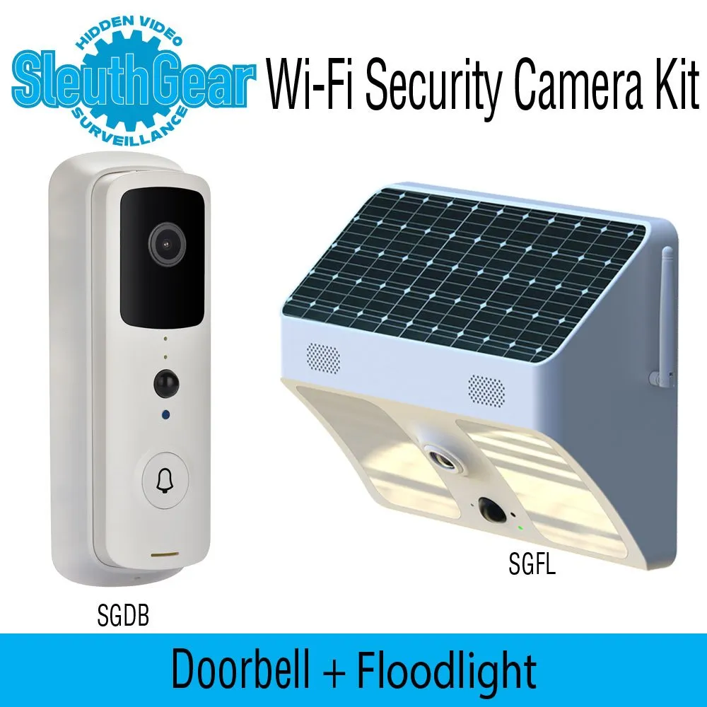 SG Doorbell and Solar Floodlight Camera Set