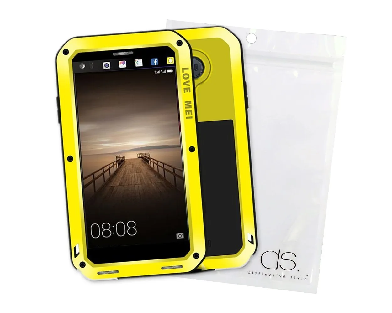 Shockproof Series Huawei Mate 9 Metal Case - Yellow