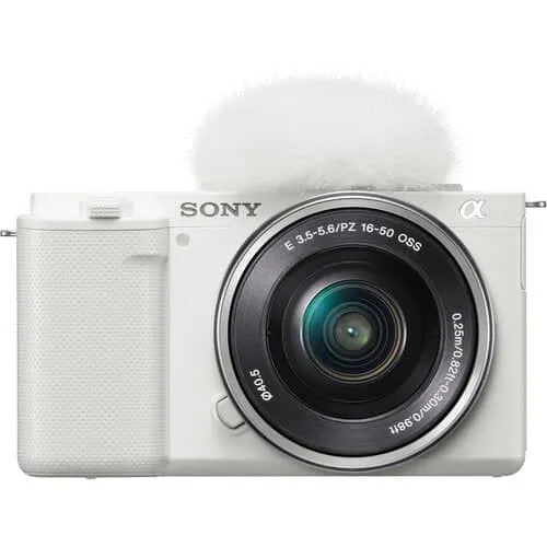 Sony ZV-E10 Mirrorless Camera with 16-50mm Lens (White)