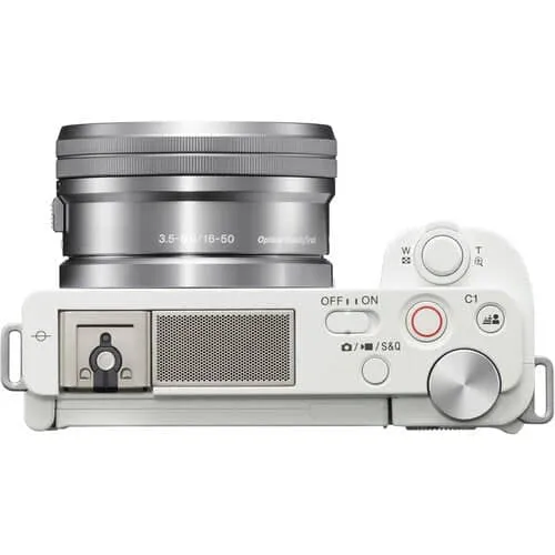 Sony ZV-E10 Mirrorless Camera with 16-50mm Lens (White)