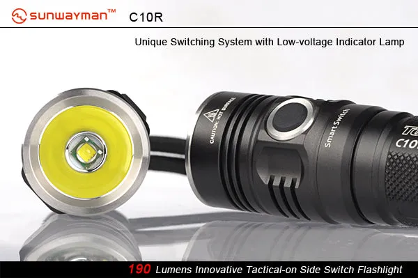 Sunwayman C10R 1 x CR123A / 16340 CREE XM-L2 216 Lumen LED Flashlight