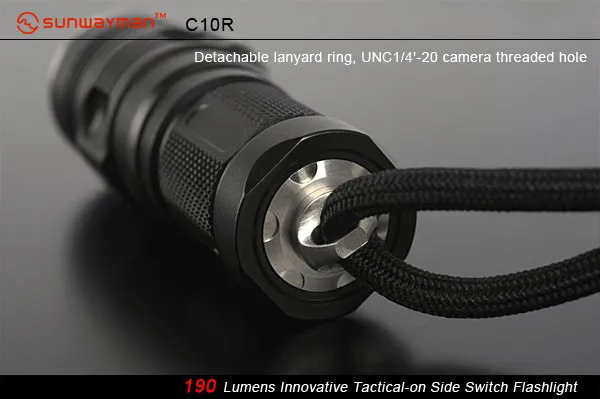 Sunwayman C10R 1 x CR123A / 16340 CREE XM-L2 216 Lumen LED Flashlight