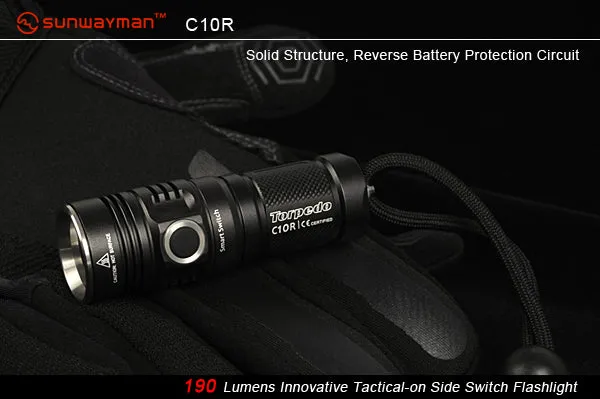 Sunwayman C10R 1 x CR123A / 16340 CREE XM-L2 216 Lumen LED Flashlight