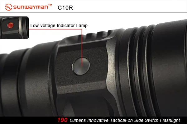 Sunwayman C10R 1 x CR123A / 16340 CREE XM-L2 216 Lumen LED Flashlight