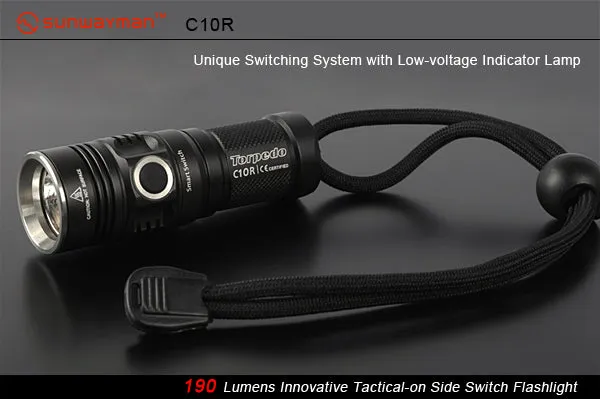 Sunwayman C10R 1 x CR123A / 16340 CREE XM-L2 216 Lumen LED Flashlight