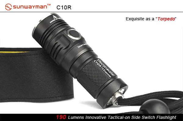 Sunwayman C10R 1 x CR123A / 16340 CREE XM-L2 216 Lumen LED Flashlight