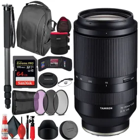 Tamron 70-180mm f/2.8 Di III VXD Lens for Sony E   Travel Accessory Bundle