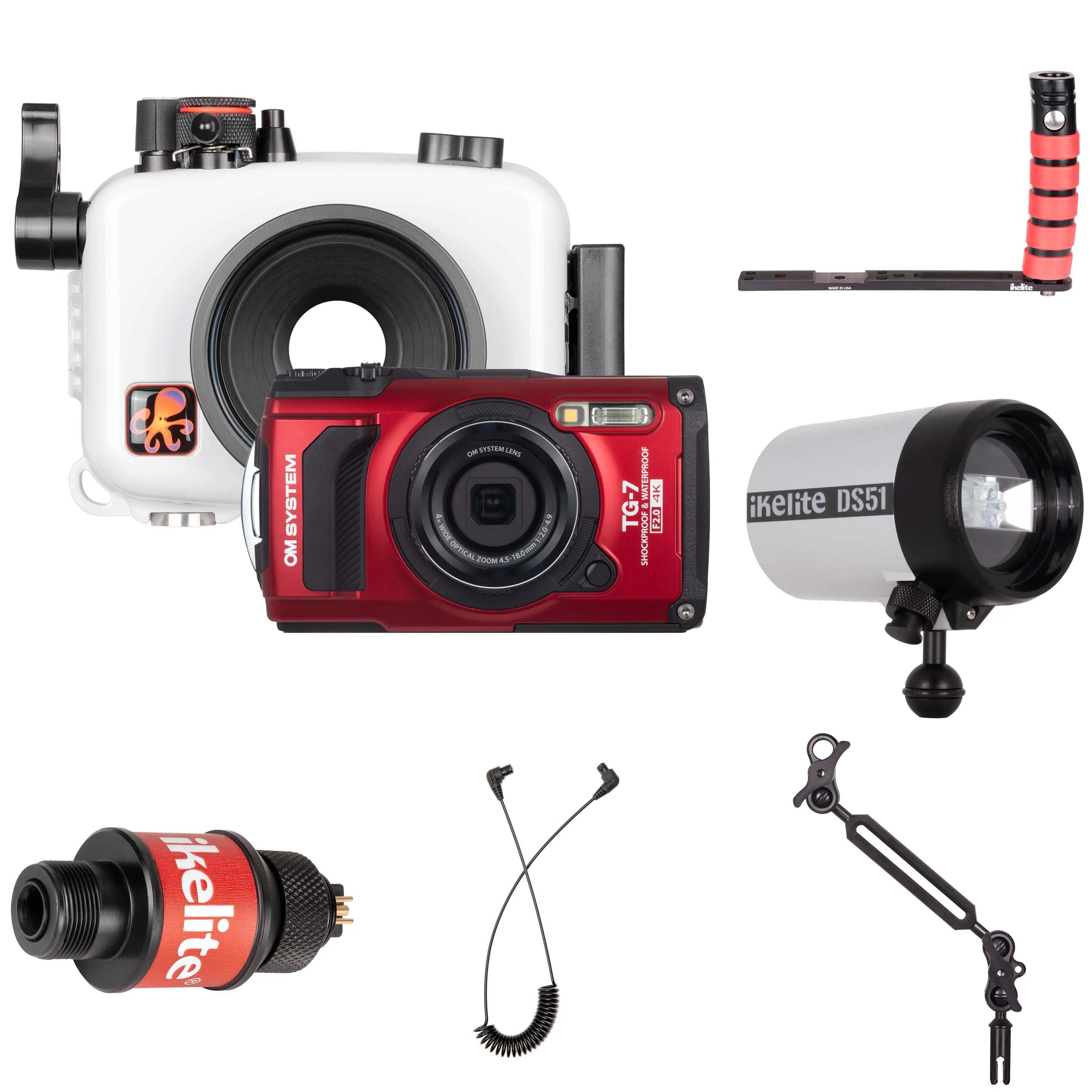 Underwater Housing, OM System Tough TG-7 Camera and Strobe Deluxe Kit