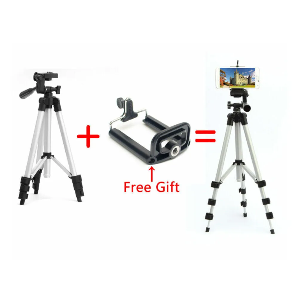 US 1-2 Pack Camera Lightweight Portable Tripod Mounting Phone Holder Carry Case