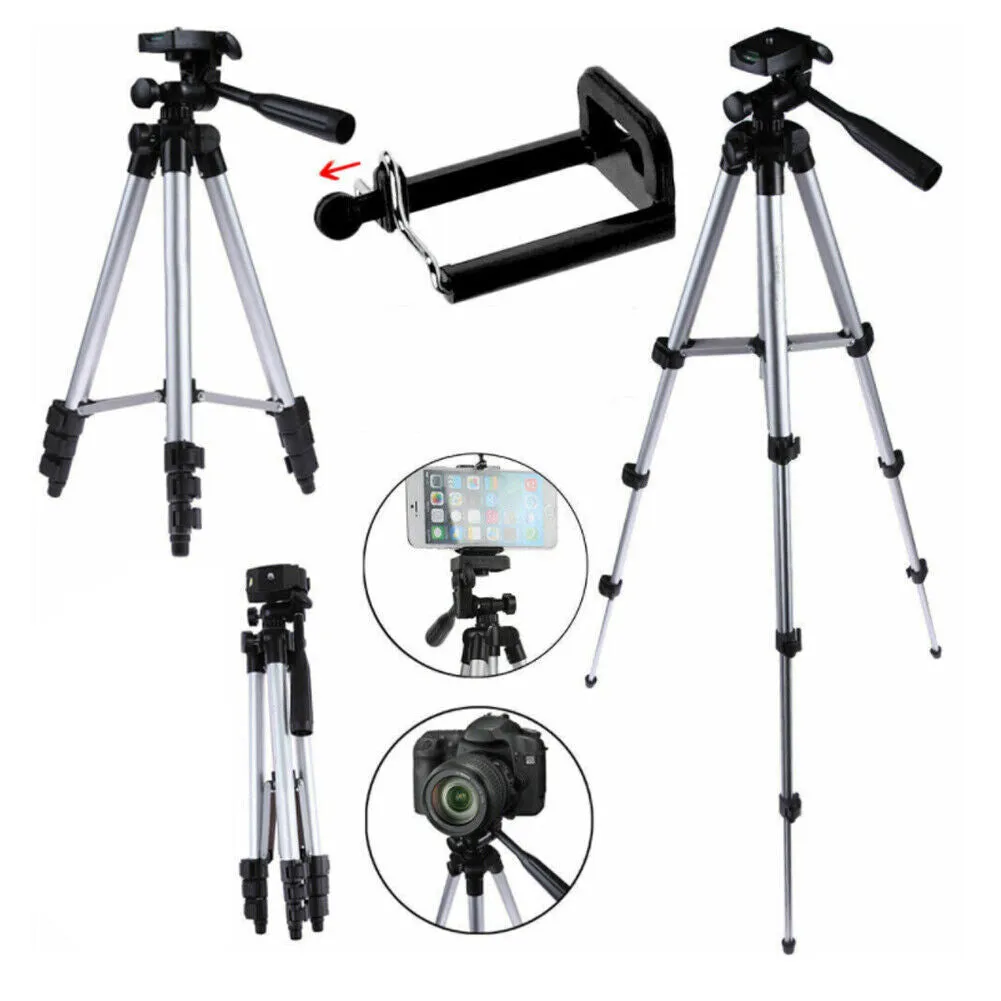 US 1-2 Pack Camera Lightweight Portable Tripod Mounting Phone Holder Carry Case