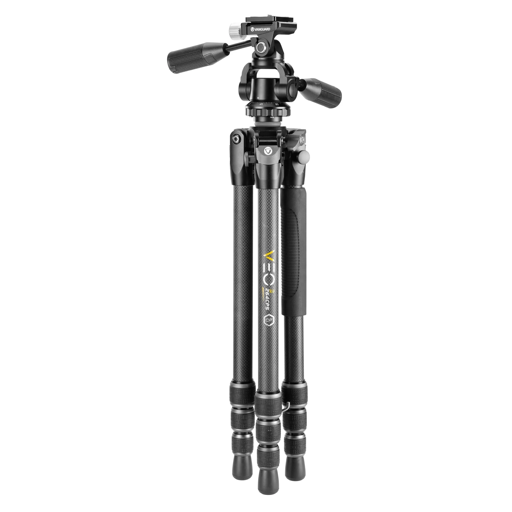 VEO 3 264CPS Traditional Carbon Tripod with 3-way pan head - 10kg capacity