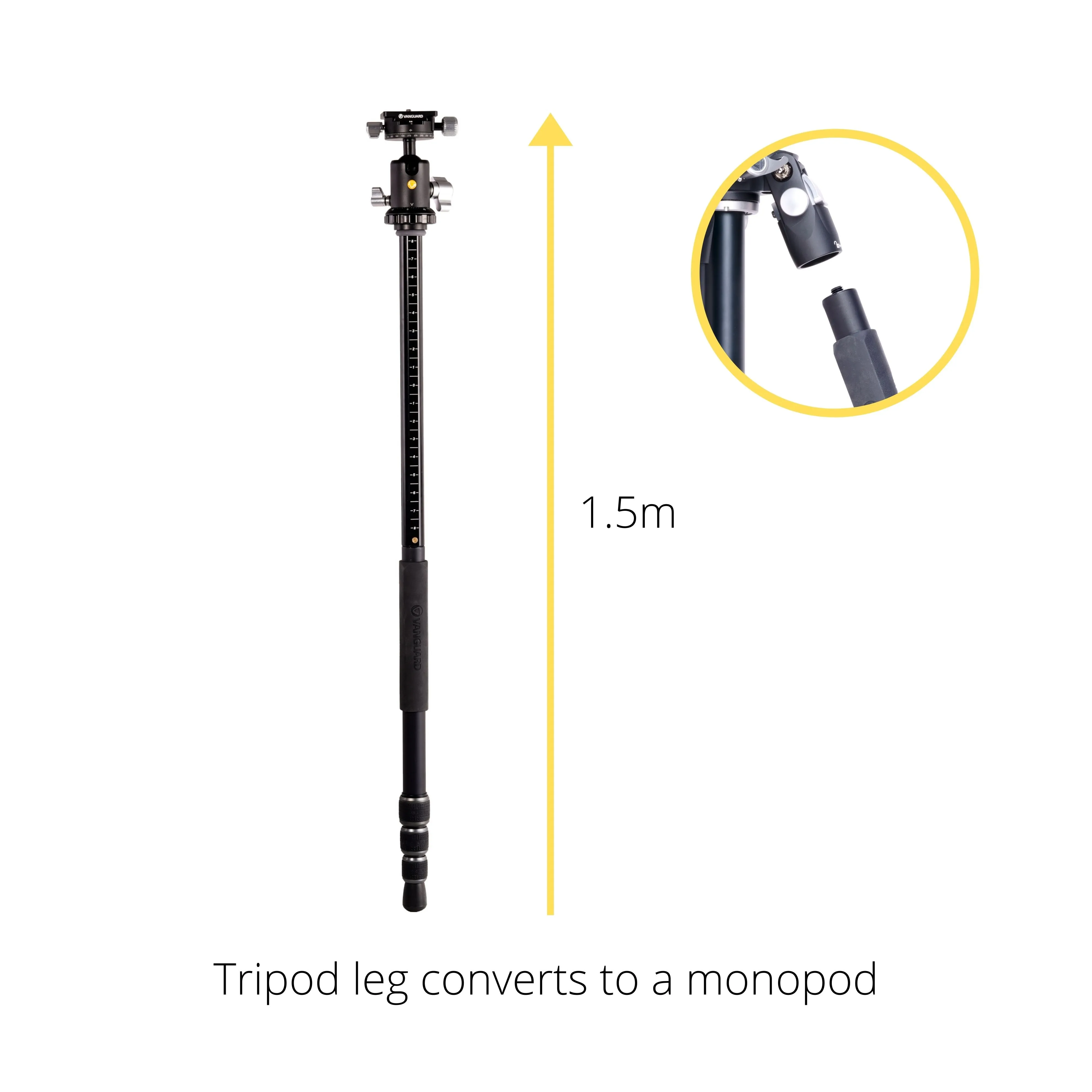 VEO 3T  234AB Versatile Aluminium Travel Tripod with Dual Axis Ball Head - 10kg Load Capacity