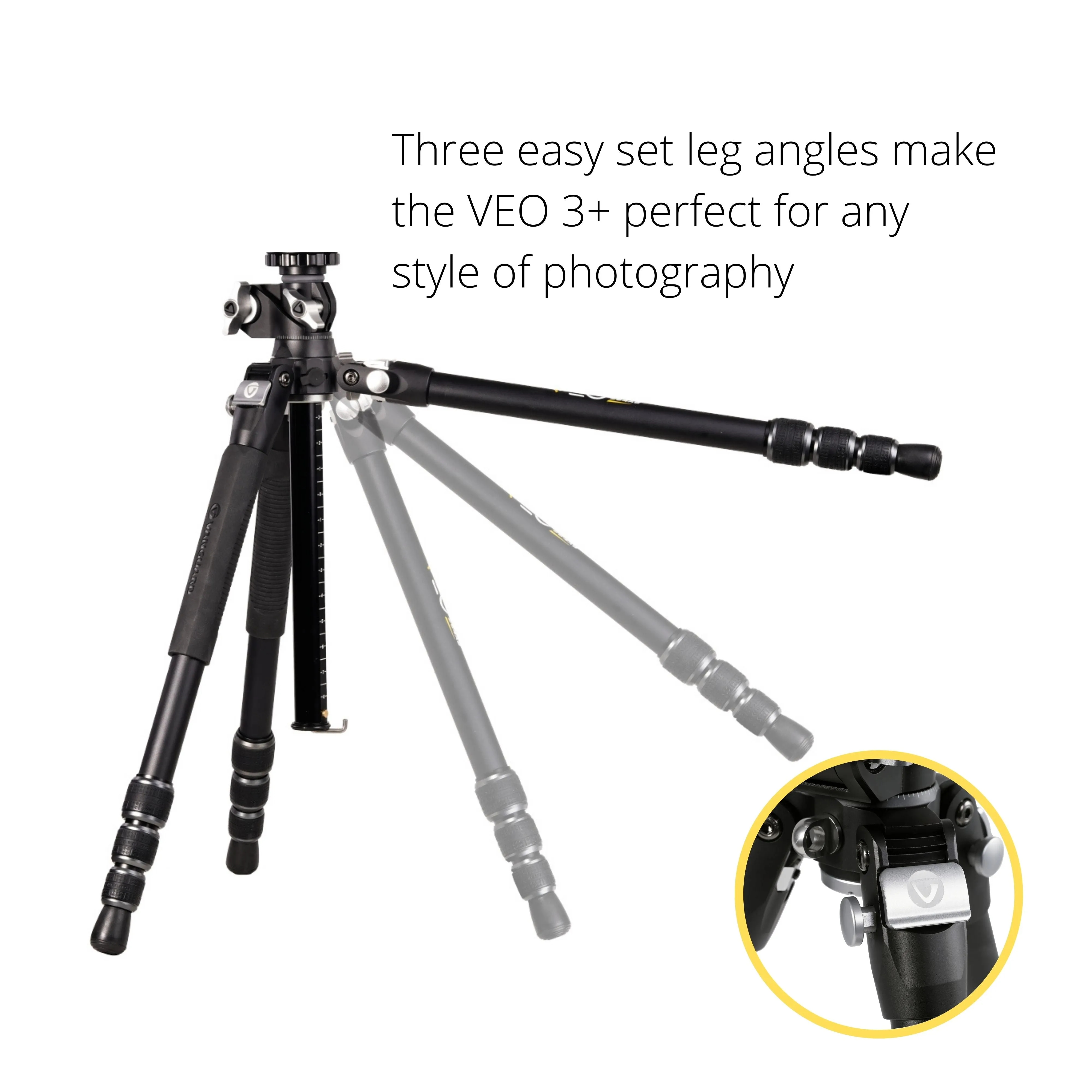 VEO 3T  234AT Versatile Aluminium Travel Tripod Only - 10kg Load Capacity