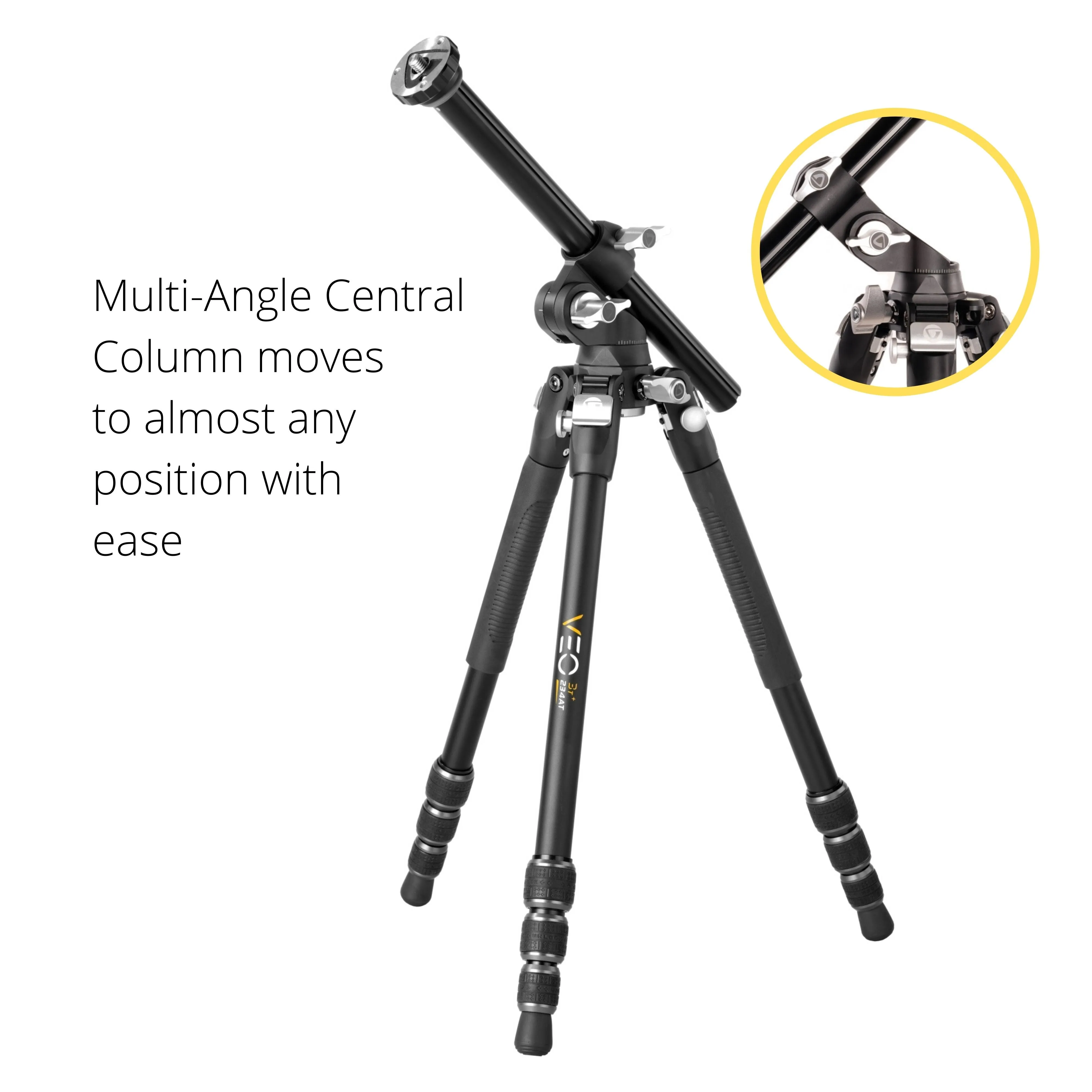 VEO 3T  234AT Versatile Aluminium Travel Tripod Only - 10kg Load Capacity