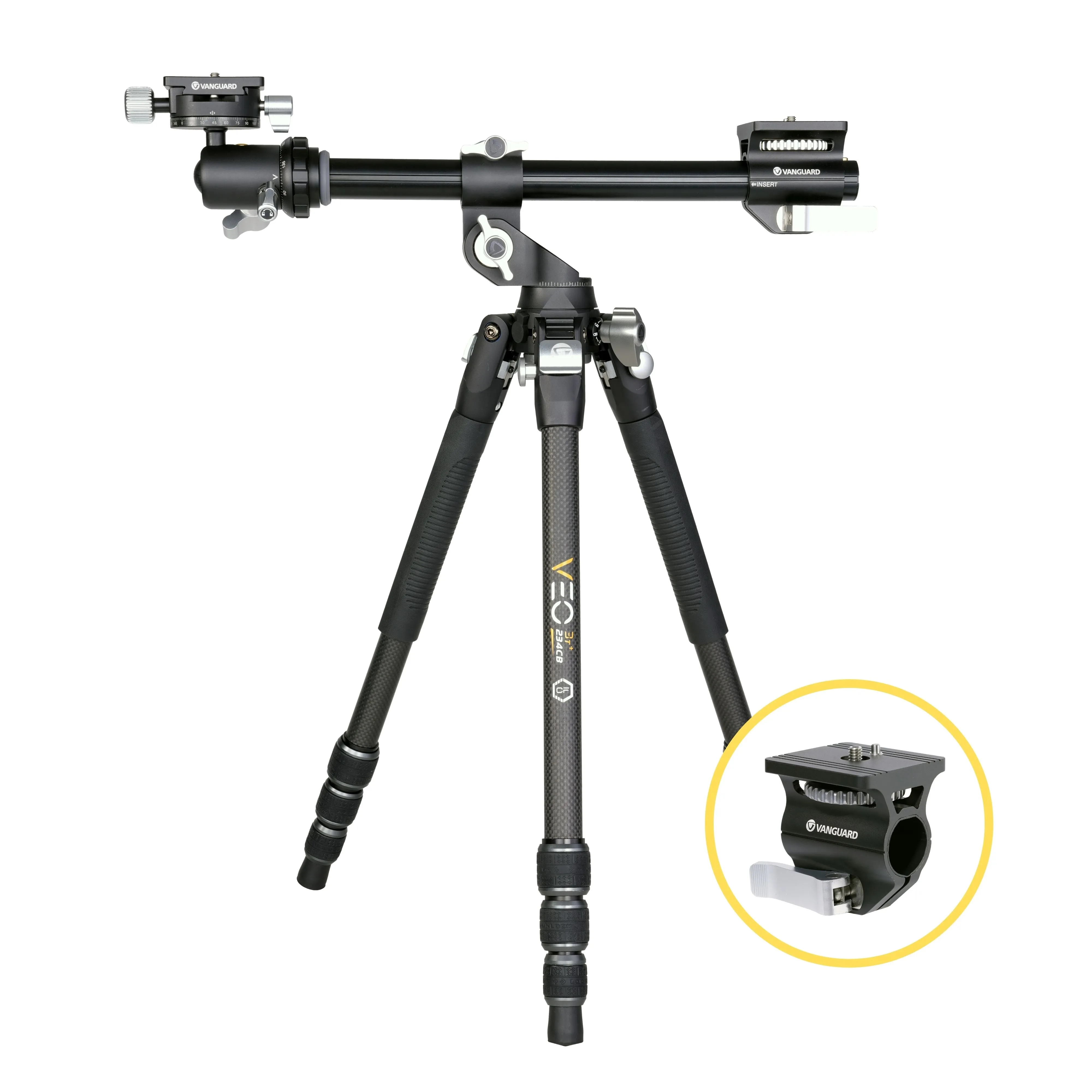 VEO 3T  234CB Versatile Carbon Travel Tripod with Dual Axis Ball Head - 10kg Load Capacity